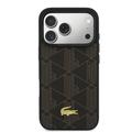 Custodia MagSafe Lacoste PVC Blend per iPhone 17 Pro Max e porta carte magnetico - Marrone
