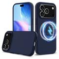 Custodia in silicone liquido per iPhone 17 Pro Max - compatibile con MagSafe - Blu Scuro