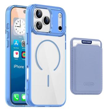 Custodia MagSafe per iPhone 17 Pro Max con portacarte - Blu / Trasparente