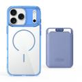 Custodia MagSafe per iPhone 17 Pro Max con portacarte - Blu / Trasparente