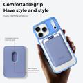 Custodia MagSafe per iPhone 17 Pro Max con portacarte - Blu / Trasparente
