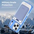 Custodia MagSafe per iPhone 17 Pro Max con portacarte - Blu / Trasparente