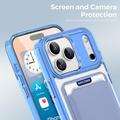 Custodia MagSafe per iPhone 17 Pro Max con portacarte - Blu / Trasparente