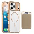 Custodia MagSafe per iPhone 17 Pro Max con portacarte - Oro del deserto / Trasparente