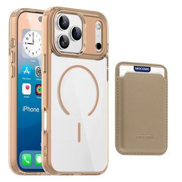 Custodia MagSafe per iPhone 17 Pro Max con portacarte - Oro del deserto / Trasparente