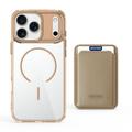 Custodia MagSafe per iPhone 17 Pro Max con portacarte - Oro del deserto / Trasparente