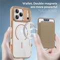 Custodia MagSafe per iPhone 17 Pro Max con portacarte - Oro del deserto / Trasparente