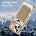 Custodia MagSafe per iPhone 17 Pro Max con portacarte - Oro del deserto / Trasparente