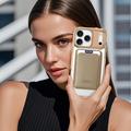 Custodia MagSafe per iPhone 17 Pro Max con portacarte - Oro del deserto / Trasparente