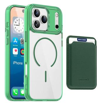 Custodia MagSafe per iPhone 17 Pro Max con portacarte - Verde / Trasparente