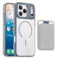 Custodia MagSafe per iPhone 17 Pro Max con portacarte - Grigia / Trasparente