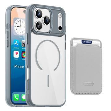 Custodia MagSafe per iPhone 17 Pro Max con portacarte - Grigia / Trasparente