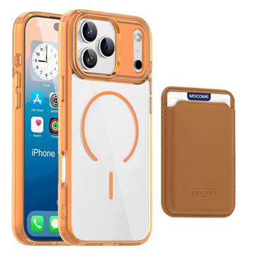 Custodia MagSafe per iPhone 17 Pro Max con portacarte - Arancione / Trasparente