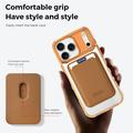 Custodia MagSafe per iPhone 17 Pro Max con portacarte - Arancione / Trasparente