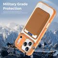 Custodia MagSafe per iPhone 17 Pro Max con portacarte - Arancione / Trasparente