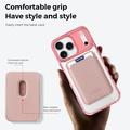 Custodia MagSafe per iPhone 17 Pro Max con portacarte - Rosa / Trasparente