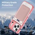 Custodia MagSafe per iPhone 17 Pro Max con portacarte - Rosa / Trasparente