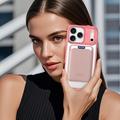 Custodia MagSafe per iPhone 17 Pro Max con portacarte - Rosa / Trasparente