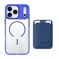 Custodia MagSafe per iPhone 17 Pro Max con portacarte - Zaffira / Trasparente