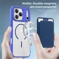 Custodia MagSafe per iPhone 17 Pro Max con portacarte - Zaffira / Trasparente