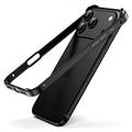 Paraurti in metallo per iPhone 17 Pro Max con bordi rialzati - Nero