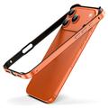 Paraurti in metallo per iPhone 17 Pro Max con bordi rialzati - Arancione