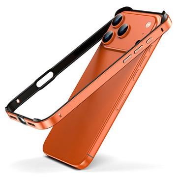 Paraurti in metallo per iPhone 17 Pro Max con bordi rialzati - Arancione