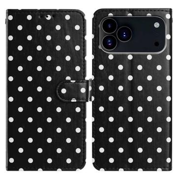 Custodia a portafoglio per iPhone 17 Pro Max con motivo a pois