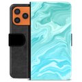iPhone 17 Pro Max Custodia Portafoglio - Marmo Blu