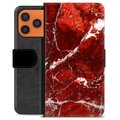 iPhone 17 Pro Max Custodia Portafoglio - Marmo Rosso