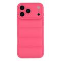 Custodia in TPU antiurto per giubbotto imbottito per iPhone 17 Pro Max - Rosa caldo