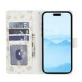Custodia a portafoglio floreale rombica per iPhone 17 Pro Max/18 Pro Max