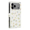 Custodia a portafoglio floreale rombica per iPhone 17 Pro Max/18 Pro Max