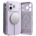 Custodia MagSafe in silicone liquido Ringke per iPhone 17 Pro Max - Viola Chiaro