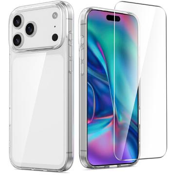 Custodia in TPU Saii 2 in 1 e protezione dello schermo in vetro temperato per iPhone 17 Pro Max
