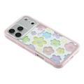 Custodia in TPU colorata con motivi floreali e resistente agli urti per iPhone 17 Pro Max - Rosa
