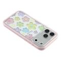 Custodia in TPU colorata con motivi floreali e resistente agli urti per iPhone 17 Pro Max - Rosa