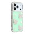 Custodia ibrida iPhone 17 Pro Max Amore scintillante e perla - Verde