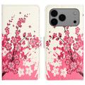 Custodia a Portafoglio Serie Style per iPhone 17 Pro Max - Fiori Rosa