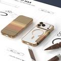 Custodia a libro magnetica elegante per iPhone 17 Pro Max con scomparti per carte RFID - Marrone