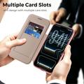 Custodia a libro magnetica elegante per iPhone 17 Pro Max con scomparti per carte RFID - Rosa