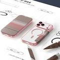 Custodia a libro magnetica elegante per iPhone 17 Pro Max con scomparti per carte RFID - Rosa