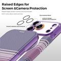 Custodia a libro magnetica elegante per iPhone 17 Pro Max con scomparti per carte RFID - Viola