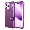 Custodia in TPU per iPhone 17 Pro Max con portacarte - Viola