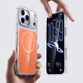 Custodia ibrida bicolore per iPhone 17 Pro Max - Compatibile con MagSafe - Arancione