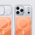 Custodia ibrida bicolore per iPhone 17 Pro Max - Compatibile con MagSafe - Arancione