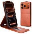 iPhone 17 Pro Max Custodia verticale con supporto - Marrone
