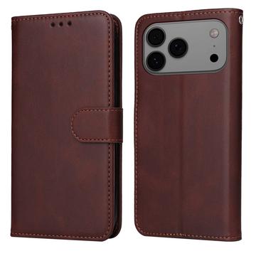 iPhone 17 Pro Max Custodia a portafoglio con supporto - Marrone