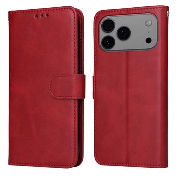 iPhone 17 Pro Max Custodia a portafoglio con supporto - Rossa