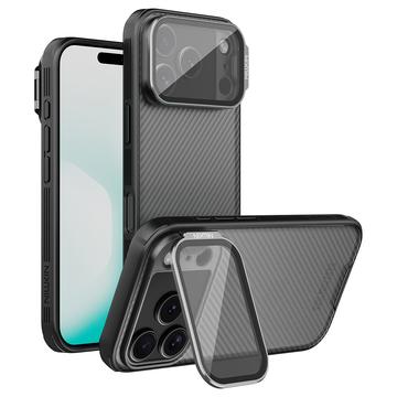 Custodia Ibrida Nillkin CamShield Prop per iPhone 17 Pro - Nero traslucido